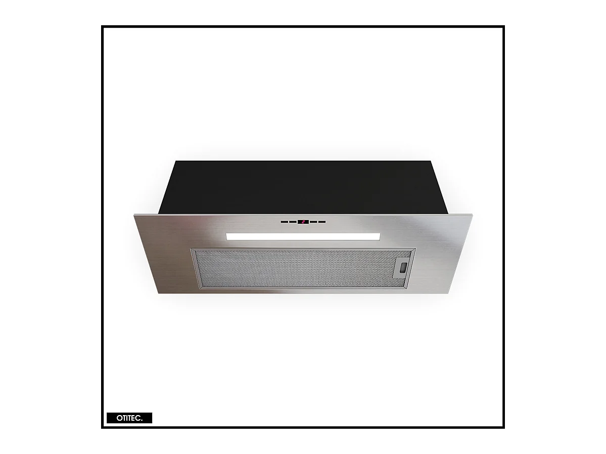Hotte Casquette Aspirante Silencieuse - 80 cm - 565 m3/h - AGENDERO - Inox