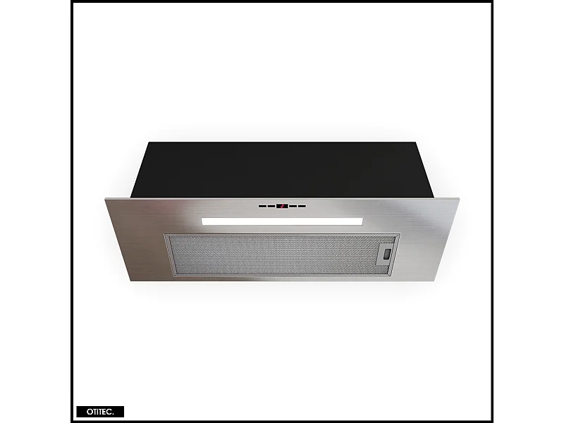 Hotte Casquette Aspirante Silencieuse - 80 cm - 565 m3/h - AGENDERO - Inox