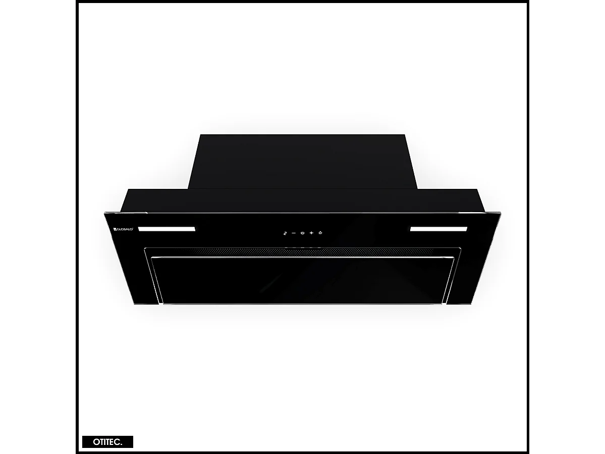 Hotte Casquette Aspirante Silencieuse - 80 cm - 570 m3/h - GINGERO - Noir