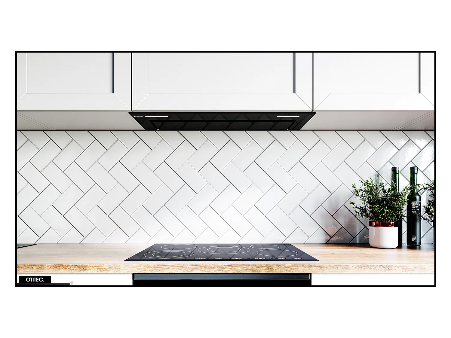 Hotte Casquette Aspirante Silencieuse - 80 cm - 570 m3/h - GINGERO - Noir