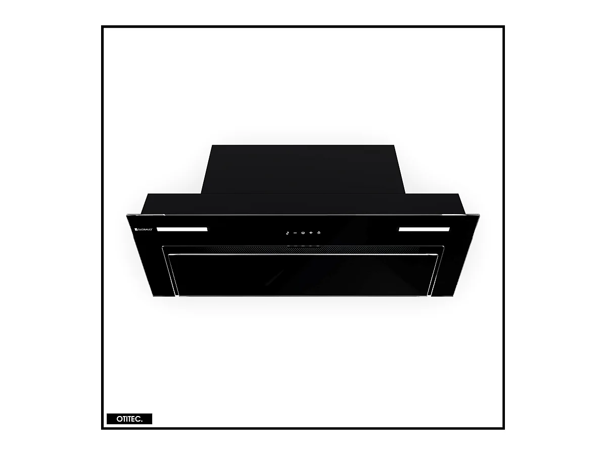 Hotte Casquette Aspirante Silencieuse - 80 cm - 570 m3/h - GINGERO - Noir