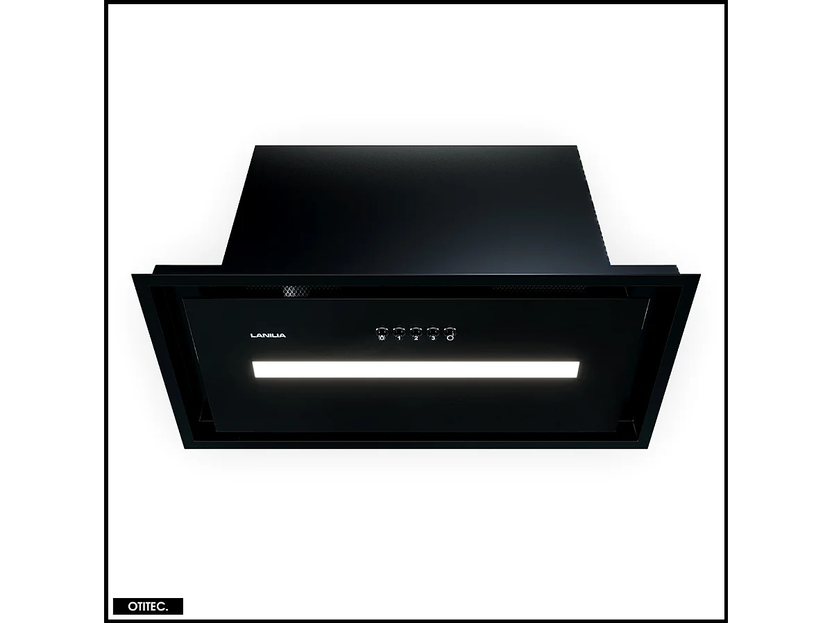 Hotte Casquette Aspirante Silencieuse - 60 cm - 580 m3/h - SELETIO - Noir