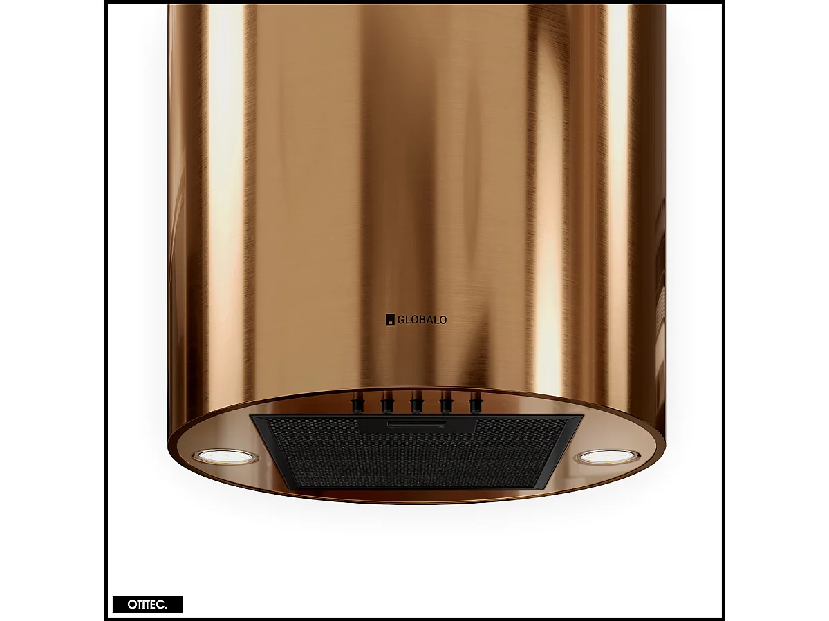 Hotte Murale Aspirante Silencieuse - 39 cm - 570 m3/h - LOBELIO - Caramel Doré