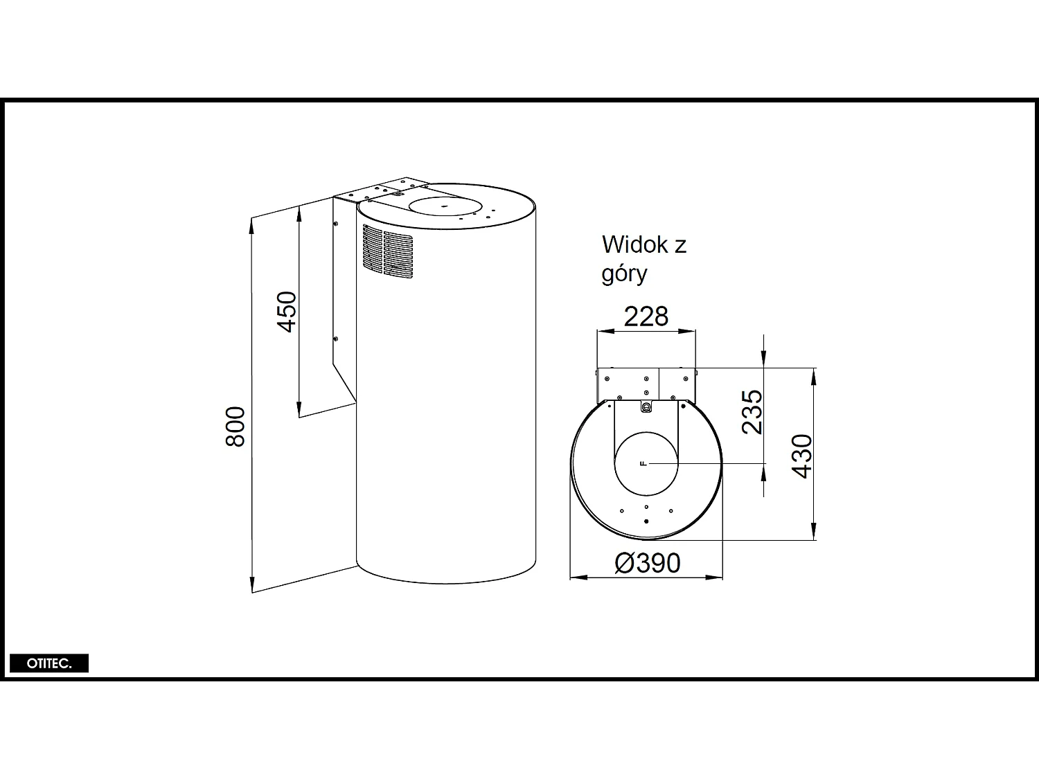 Hotte Murale Aspirante Silencieuse - 39 cm - 570 m3/h - LOBELIO - Caramel Doré
