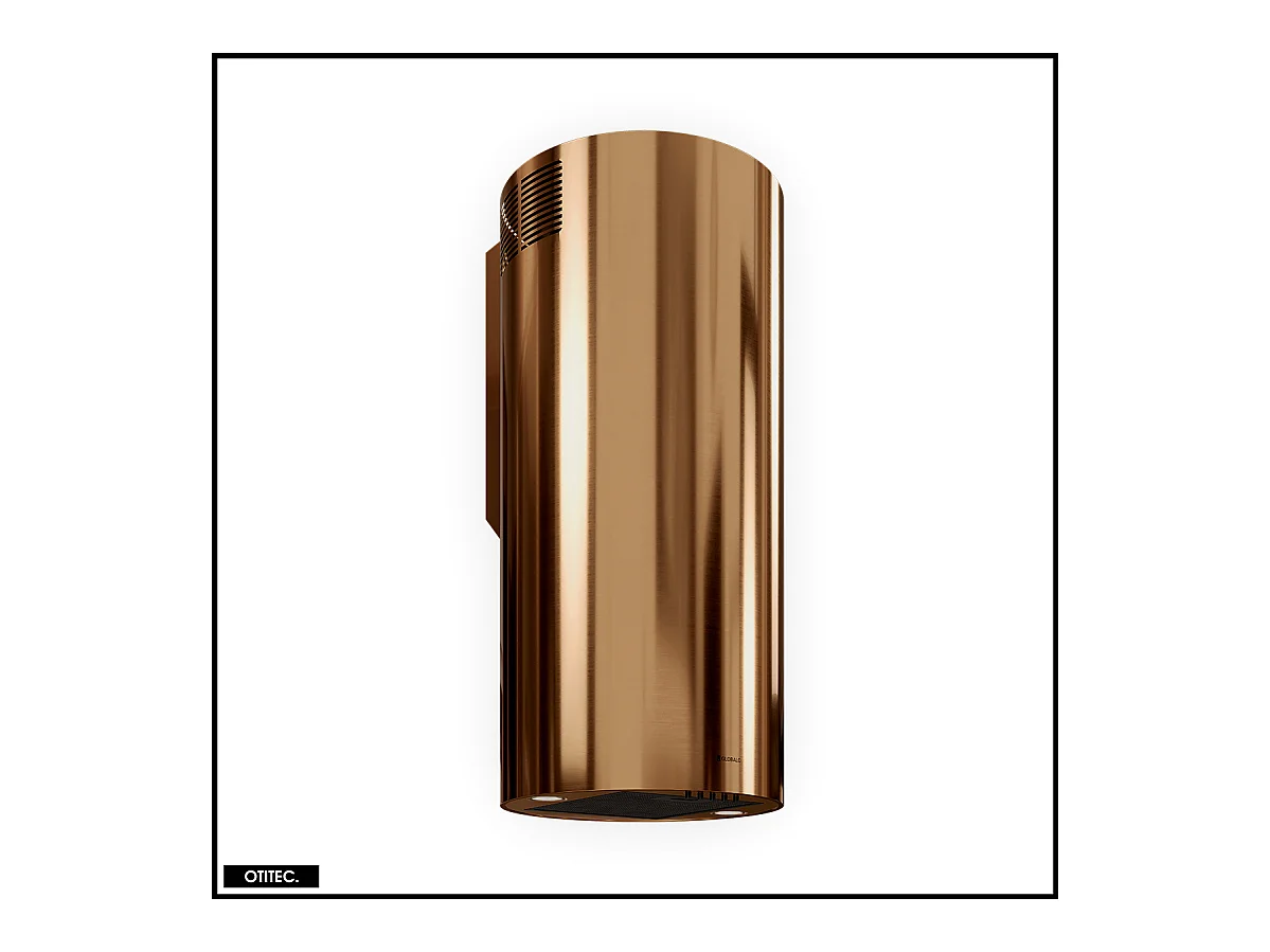 Hotte Murale Aspirante Silencieuse - 39 cm - 570 m3/h - LOBELIO - Caramel Doré