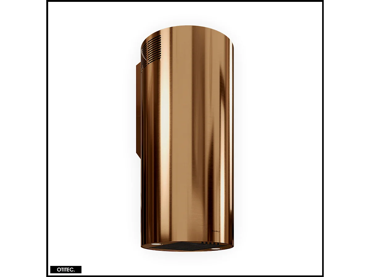 Hotte Murale Aspirante Silencieuse - 39 cm - 570 m3/h - LOBELIO - Caramel Doré