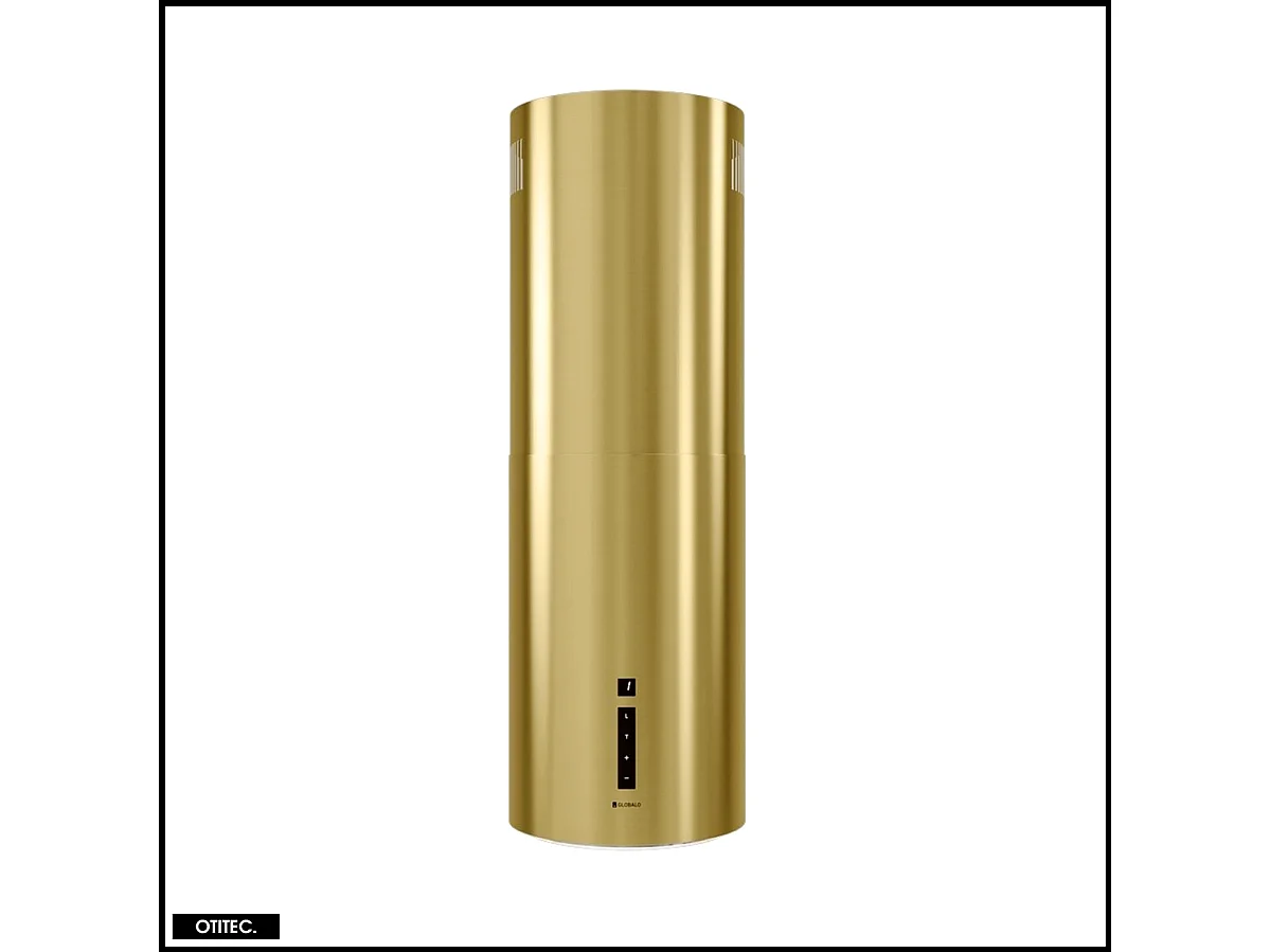 Hotte Îlot Aspirante Silencieuse - 39 cm - 675 m3/h - HEWENO - Doré Mat