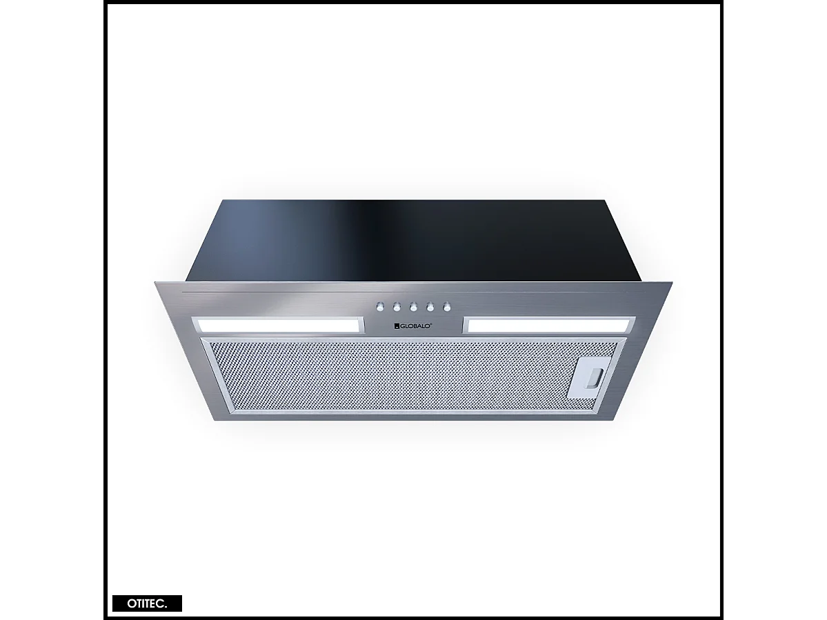 Hotte Casquette Aspirante Silencieuse - 60 cm - 320 m3/h - HADARIO - Inox