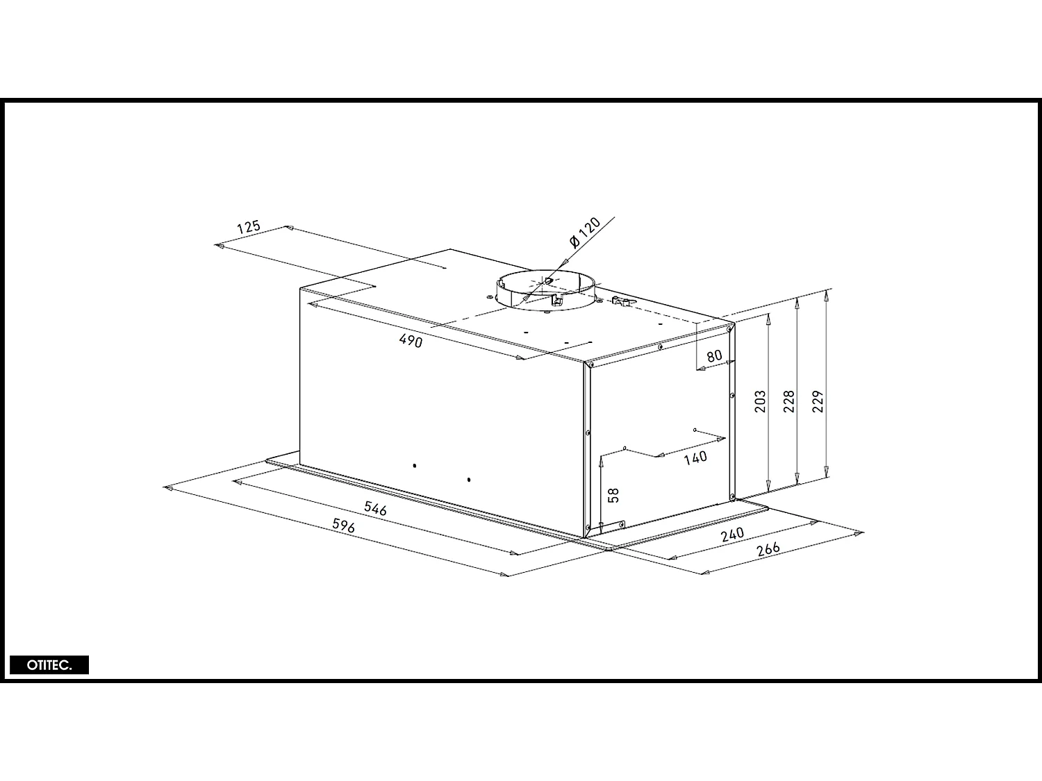 Hotte Casquette Aspirante Silencieuse - 60 cm - 320 m3/h - HADARIO - Inox