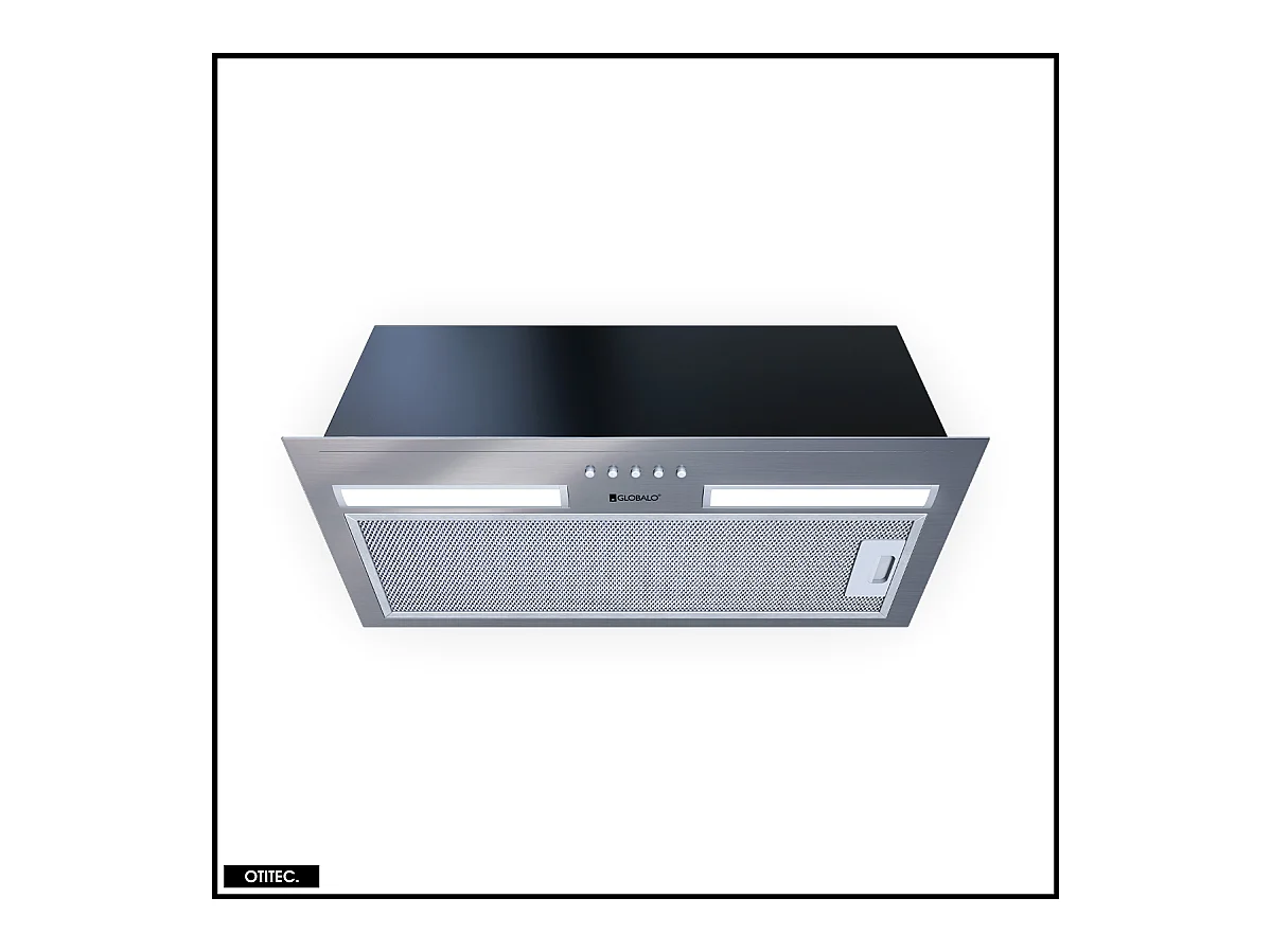 Hotte Casquette Aspirante Silencieuse - 60 cm - 320 m3/h - HADARIO - Inox
