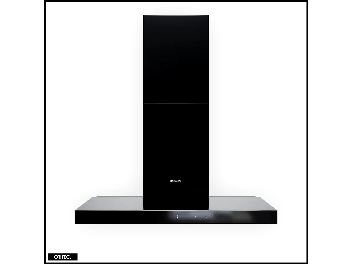 Hotte Murale Aspirante Silencieuse - 90 cm - 564 m3/h - VERTA H2H - Noir