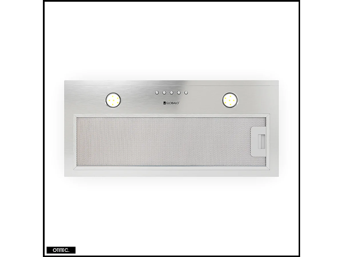 Hotte Casquette Aspirante Silencieuse - 60 cm - 320 m3/h - DELICO - Inox