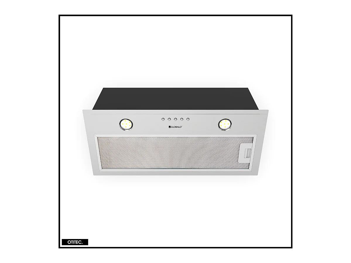 Hotte Casquette Aspirante Silencieuse - 60 cm - 320 m3/h - DELICO - Inox