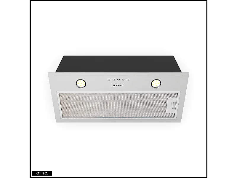 Hotte Casquette Aspirante Silencieuse - 60 cm - 320 m3/h - DELICO - Inox