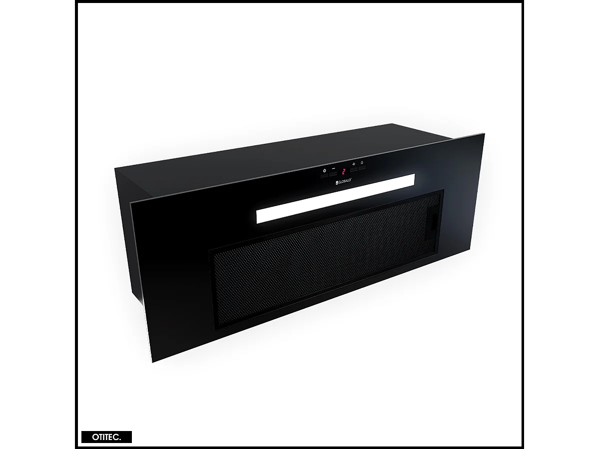 Hotte Casquette Aspirante Silencieuse - 80 cm - 565 m3/h - AGENDERO - Noir