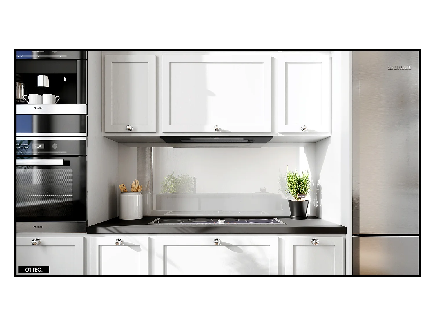 Hotte Casquette Aspirante Silencieuse - 80 cm - 565 m3/h - AGENDERO - Noir