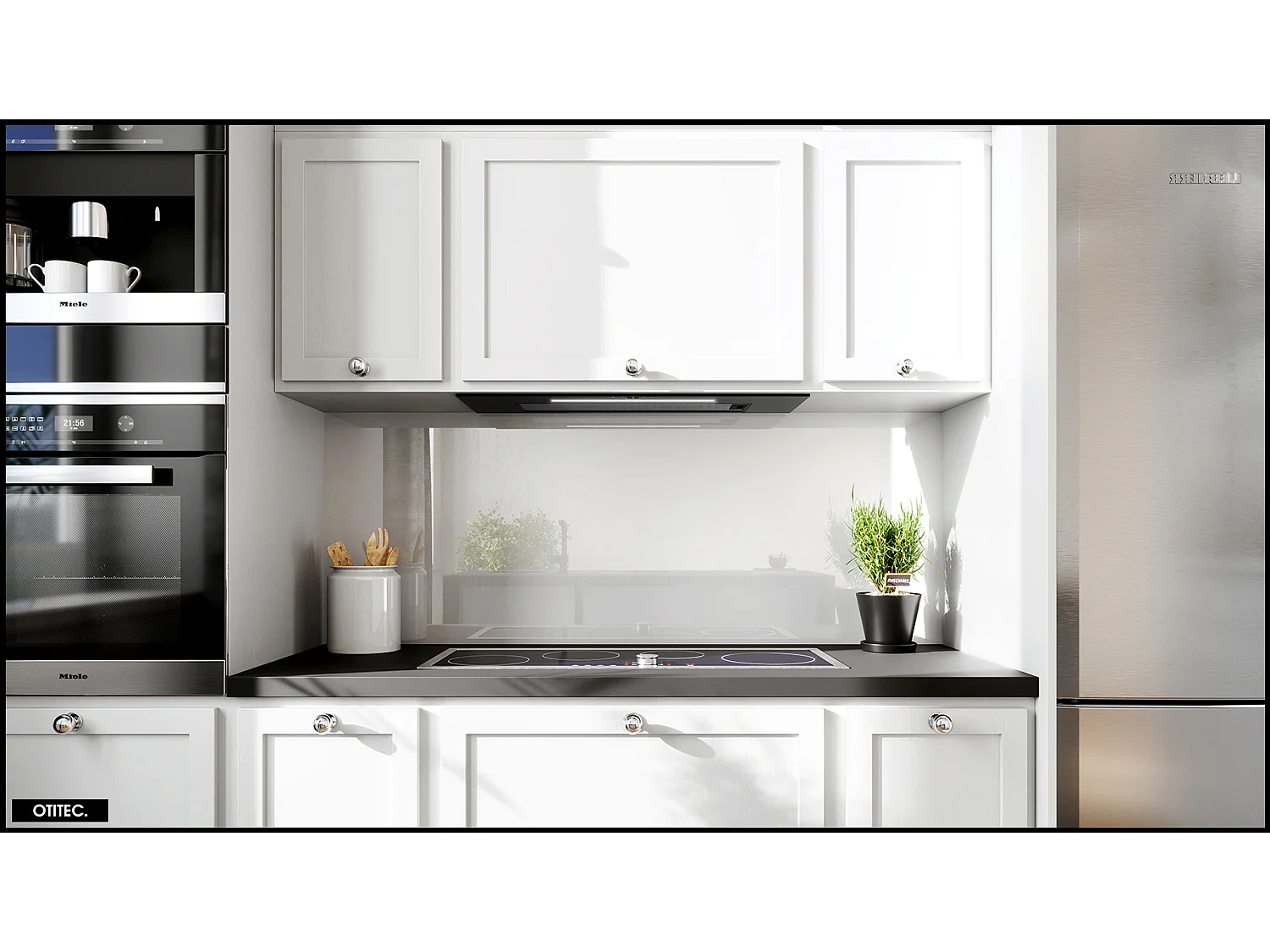 Hotte Casquette Aspirante Silencieuse - 80 cm - 565 m3/h - AGENDERO - Noir