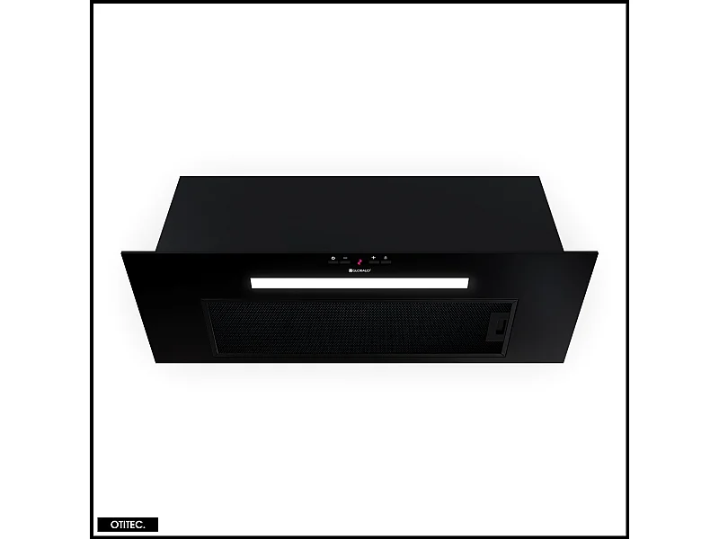 Hotte Casquette Aspirante Silencieuse - 80 cm - 565 m3/h - AGENDERO - Noir