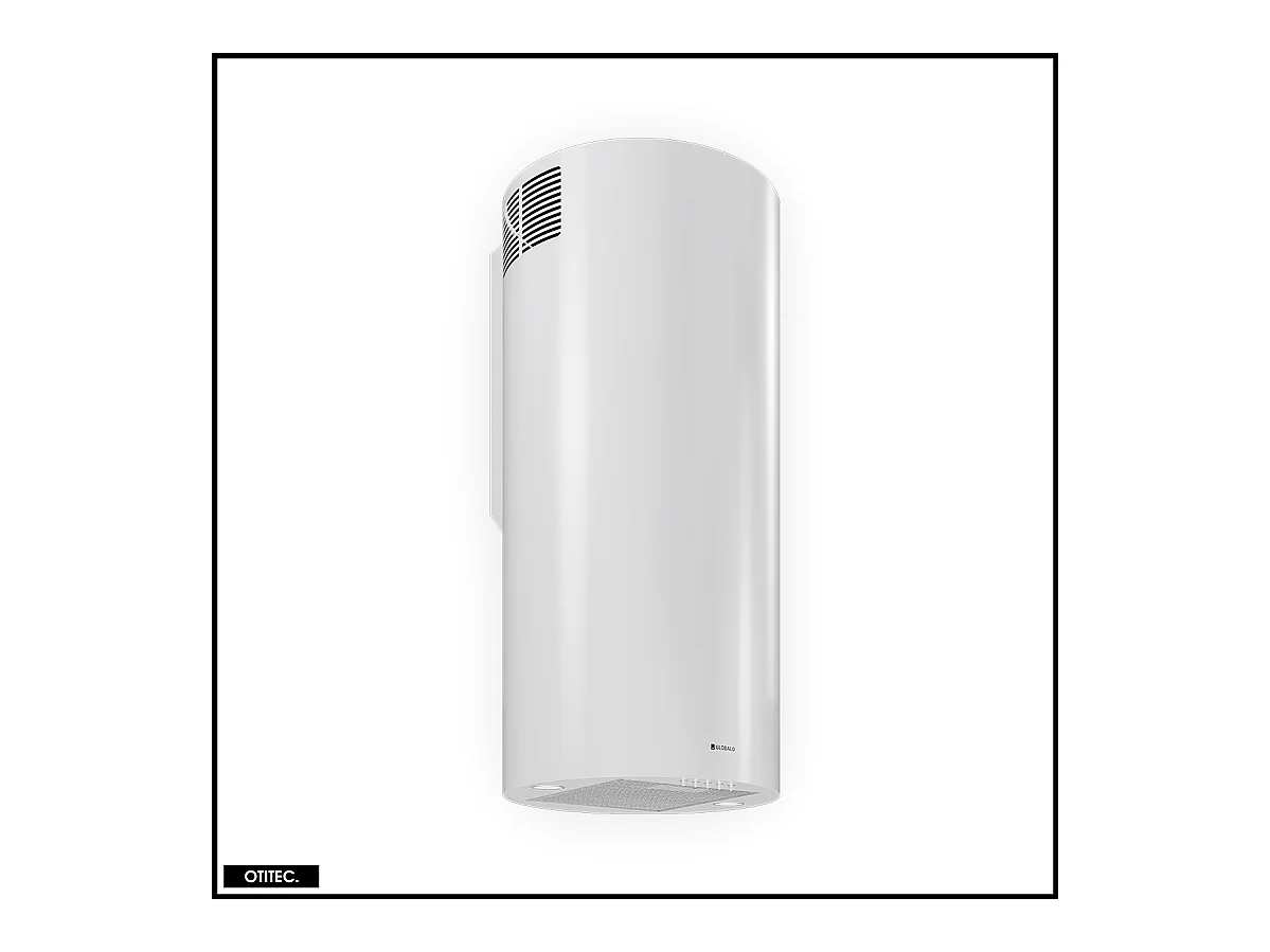 Hotte Murale Aspirante Silencieuse - 39 cm - 570 m3/h - LOBELIO - Blanc