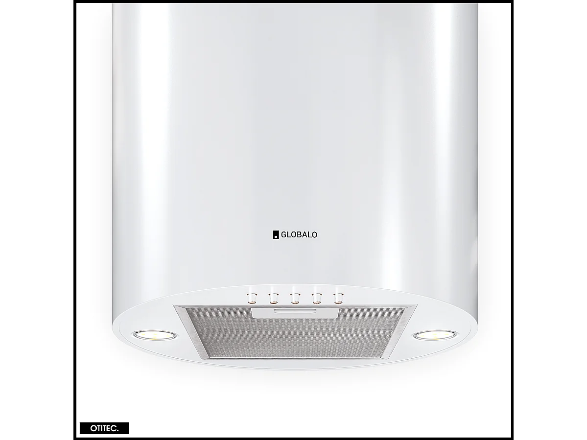 Hotte Murale Aspirante Silencieuse - 39 cm - 570 m3/h - LOBELIO - Blanc