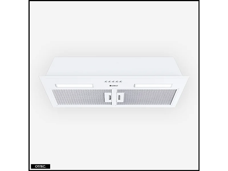 Hotte Casquette Aspirante Silencieuse - 80 cm - 330 m3/h - HADARIO - Blanc