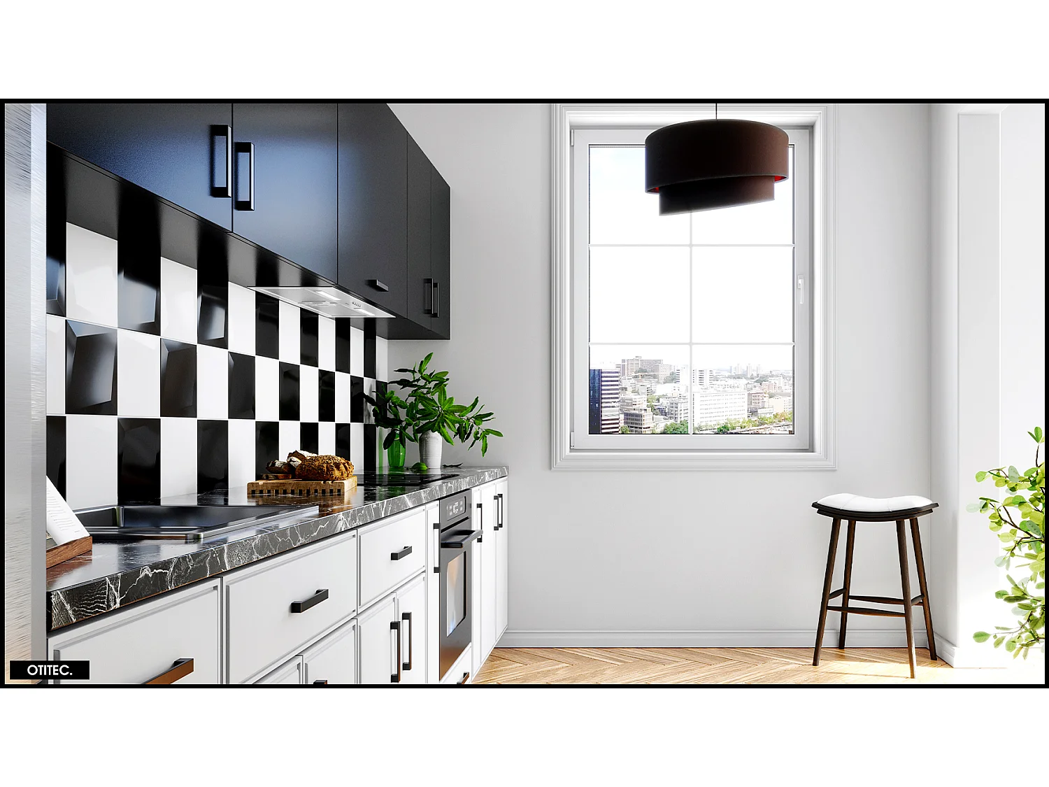 Hotte Casquette Aspirante Silencieuse - 80 cm - 330 m3/h - HADARIO - Blanc