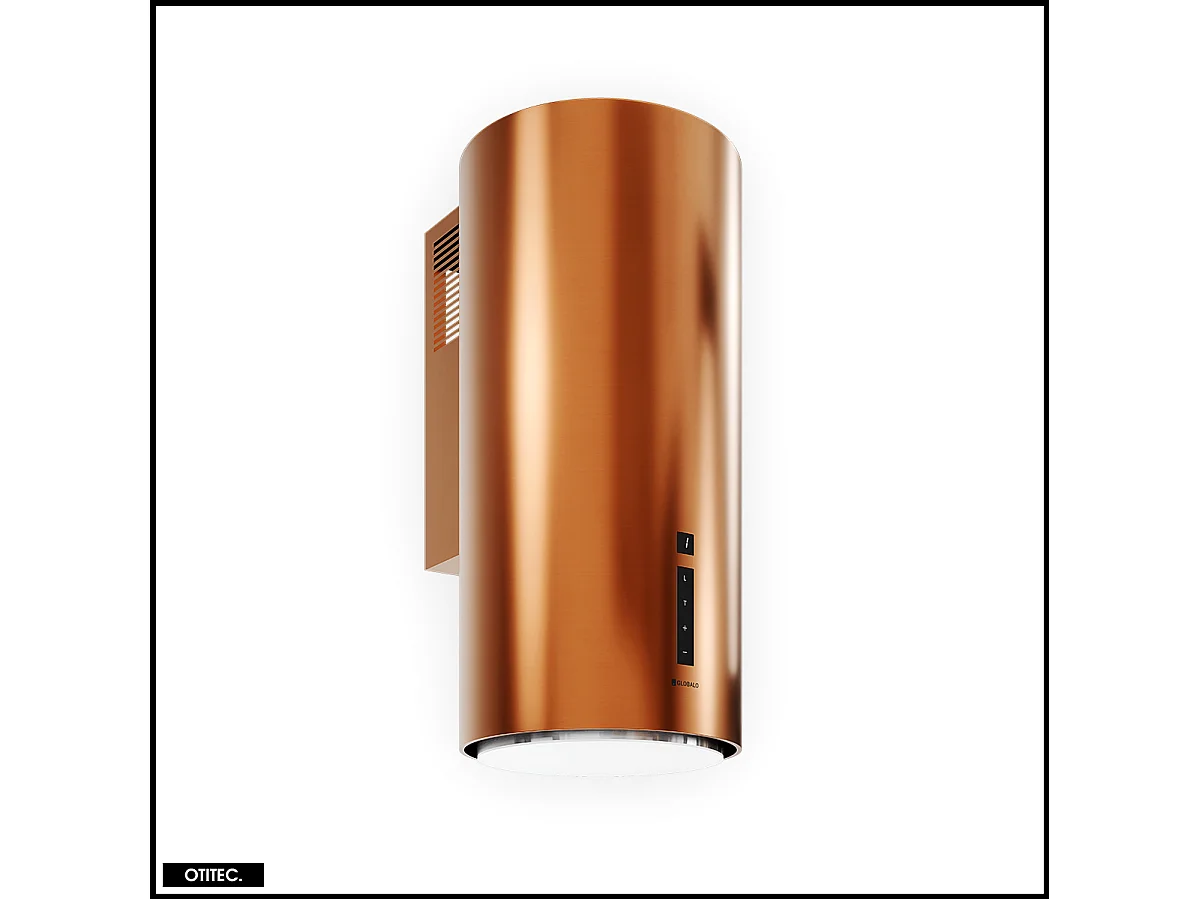 Hotte Murale Aspirante Silencieuse - 39 cm - 660 m3/h - HEWENO - Cuivre Mat