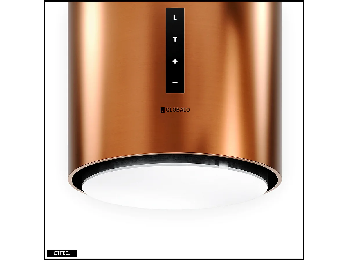 Hotte Murale Aspirante Silencieuse - 39 cm - 660 m3/h - HEWENO - Cuivre Mat