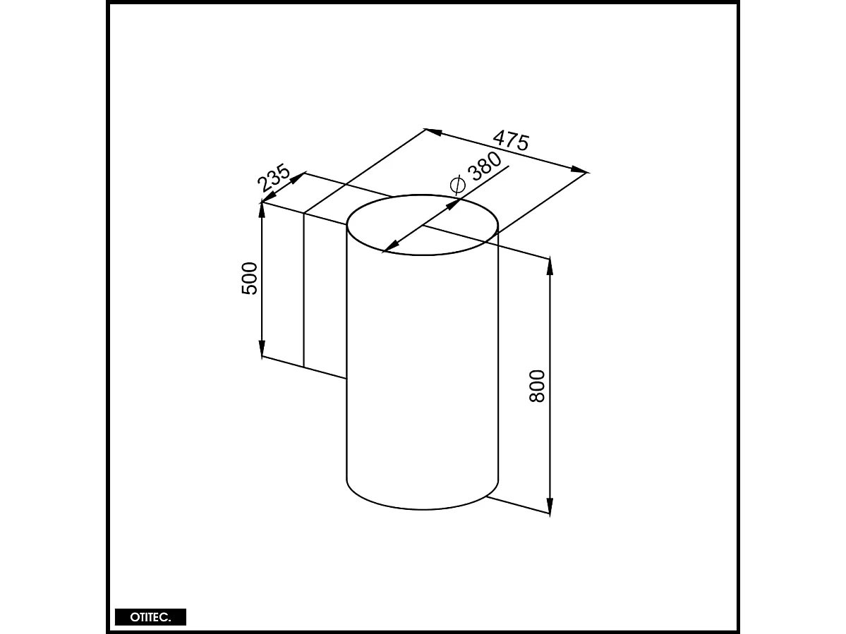 Hotte Murale Aspirante Silencieuse - 39 cm - 660 m3/h - HEWENO - Cuivre Mat