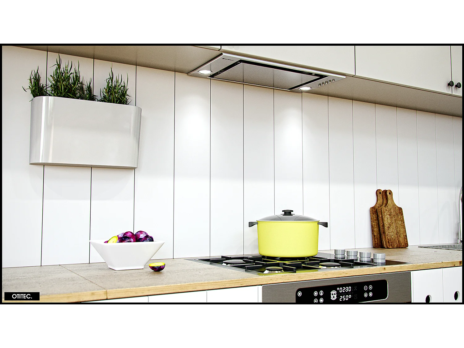 Hotte Casquette Aspirante Silencieuse - 60 cm - 525 m3/h - RETIO - Inox