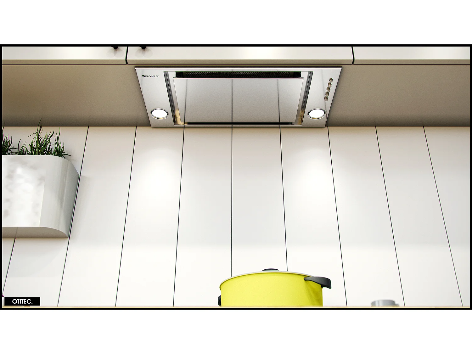 Hotte Casquette Aspirante Silencieuse - 60 cm - 525 m3/h - RETIO - Inox