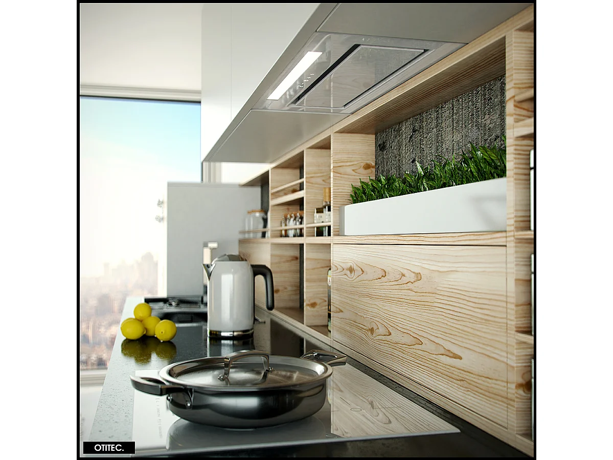 Hotte Casquette Aspirante Silencieuse - 60 cm - 525 m3/h - LOTEO - Blanc