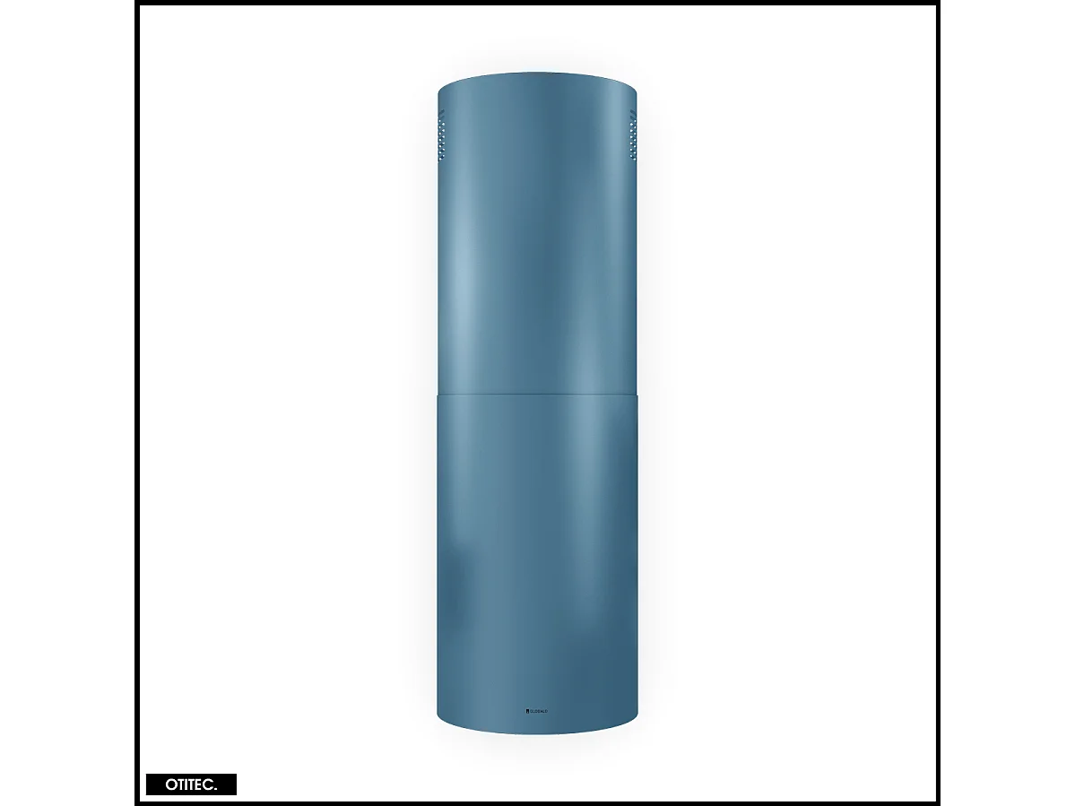 Hotte Îlot Aspirante Silencieuse - 39 cm - 570 m3/h - LOBELIO - Bleu Océan