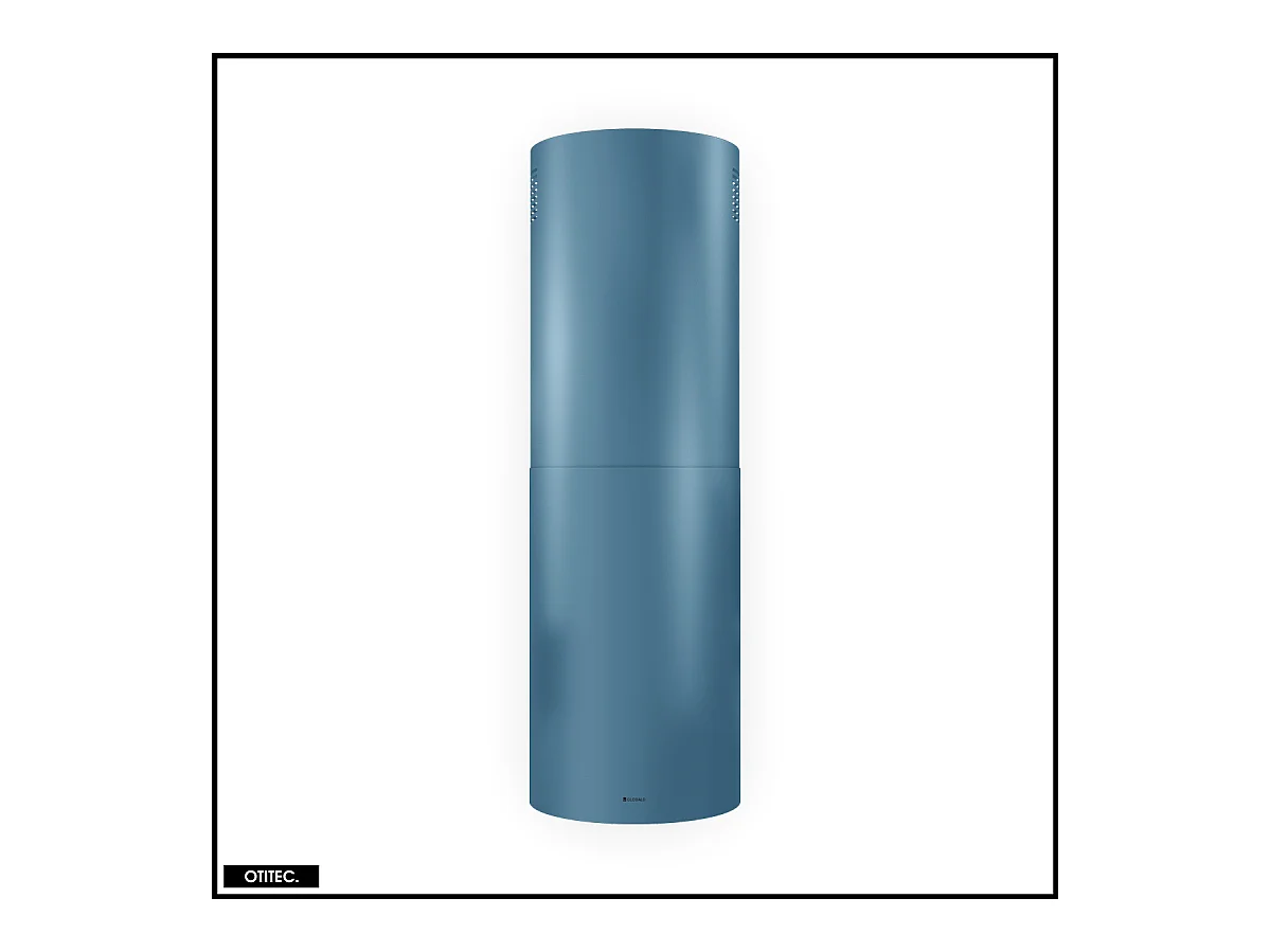 Hotte Îlot Aspirante Silencieuse - 39 cm - 570 m3/h - LOBELIO - Bleu Océan
