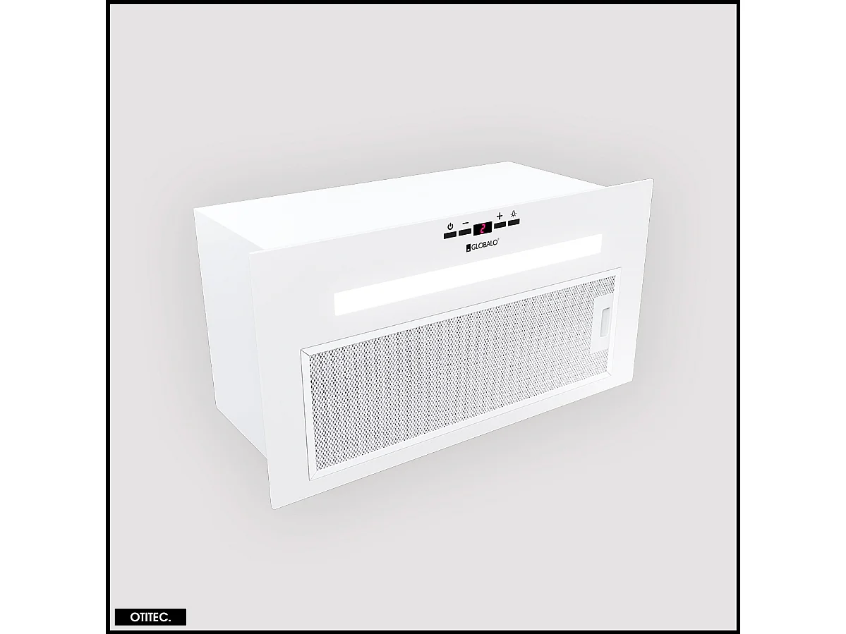 Hotte Casquette Aspirante Silencieuse - 60 cm - 575 m3/h - AGENDERO - Blanc