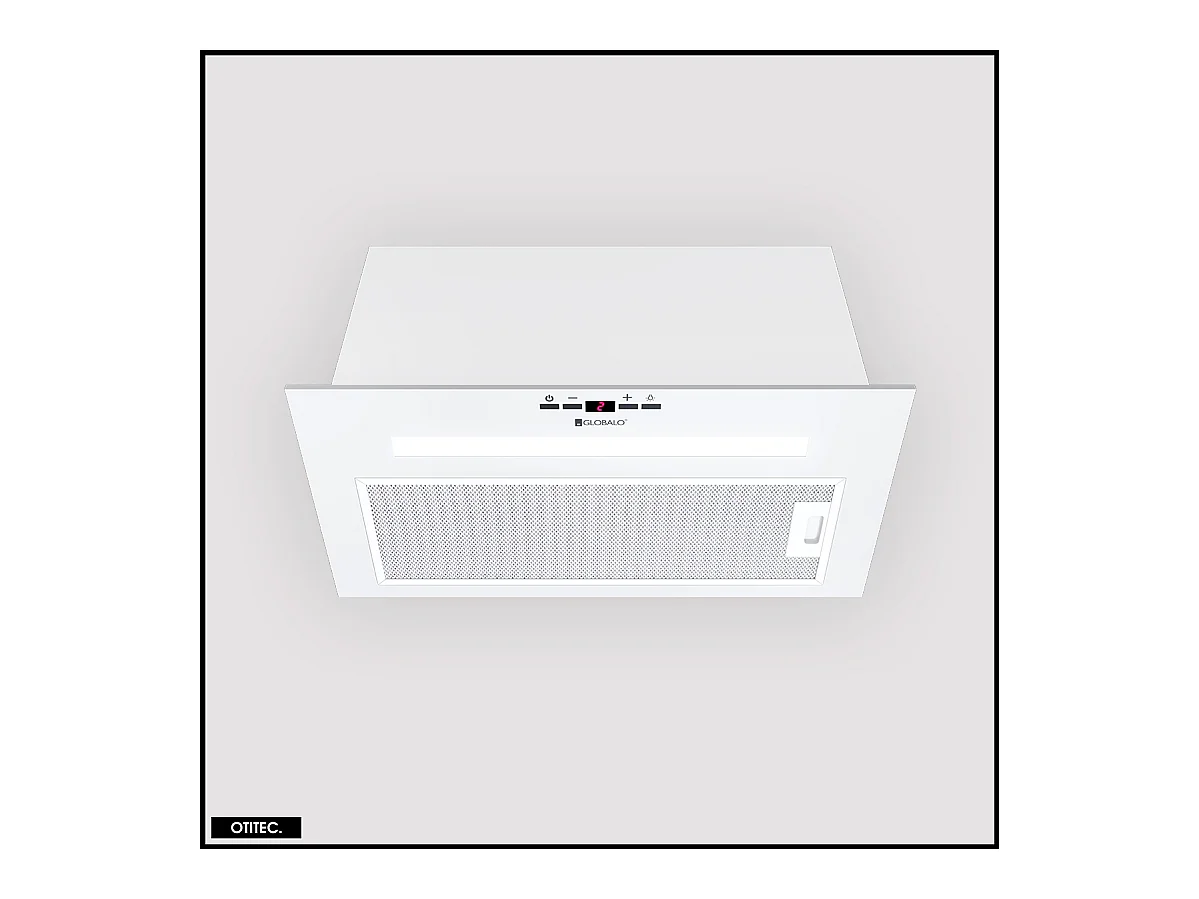 Hotte Casquette Aspirante Silencieuse - 60 cm - 575 m3/h - AGENDERO - Blanc