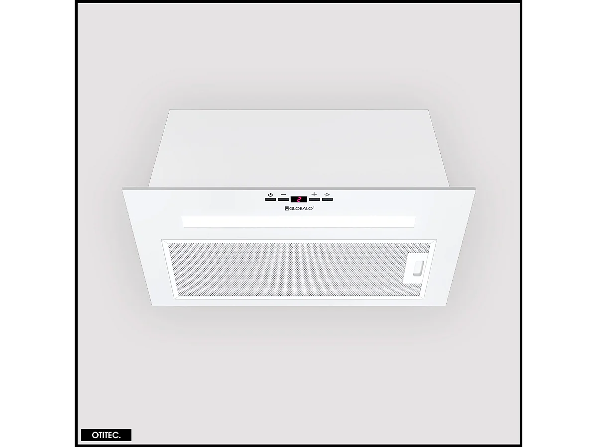 Hotte Casquette Aspirante Silencieuse - 60 cm - 575 m3/h - AGENDERO - Blanc