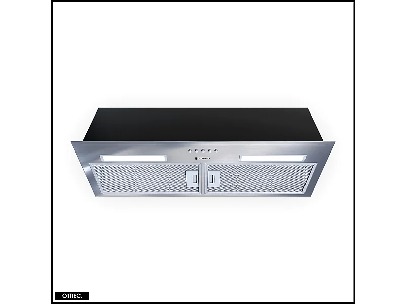 Hotte Casquette Aspirante Silencieuse - 80 cm - 330 m3/h - HADARIO - Inox