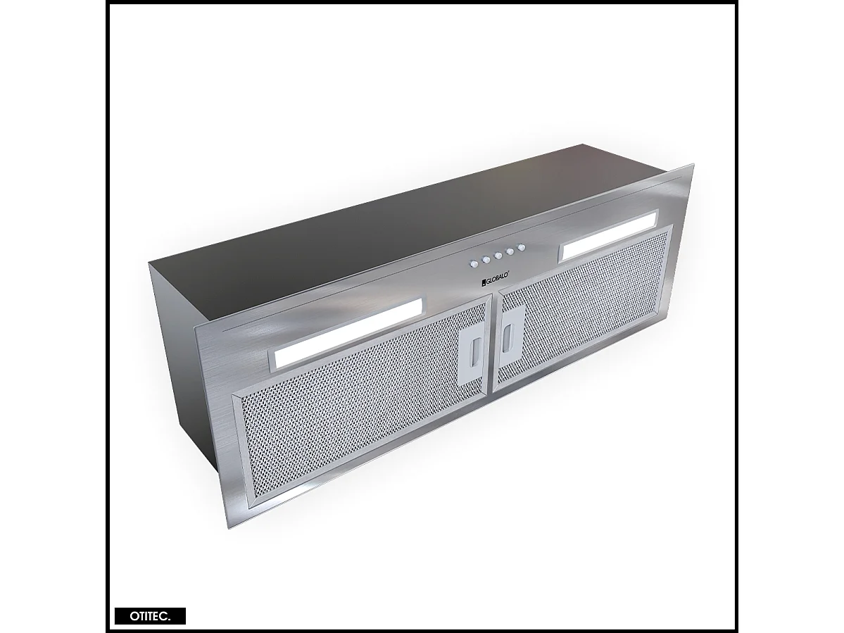 Hotte Casquette Aspirante Silencieuse - 80 cm - 330 m3/h - HADARIO - Inox