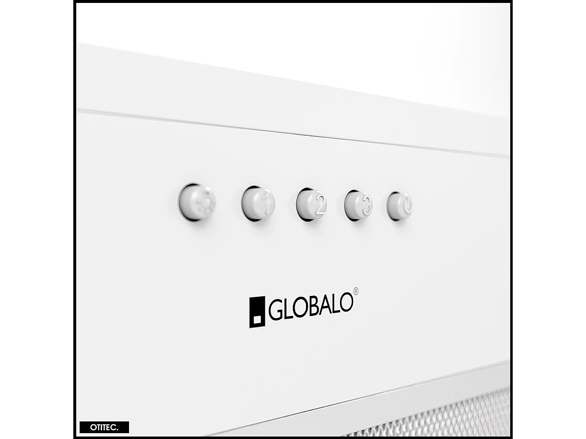 Hotte Casquette Aspirante Silencieuse - 60 cm - 320 m3/h - DELICO - Blanc