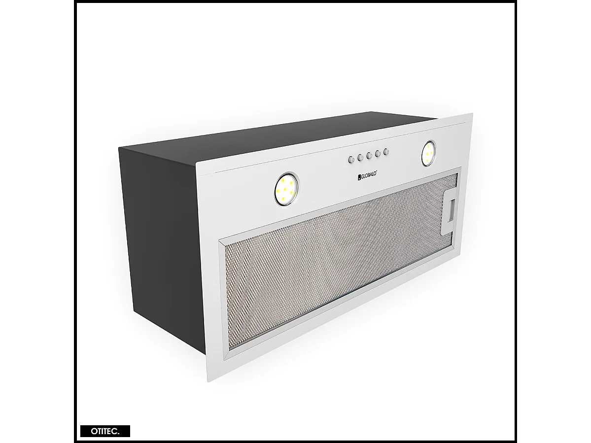 Hotte Casquette Aspirante Silencieuse - 60 cm - 320 m3/h - DELICO - Blanc