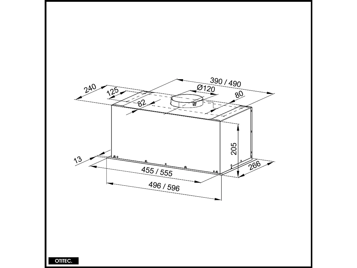 Hotte Casquette Aspirante Silencieuse - 60 cm - 320 m3/h - DELICO - Blanc