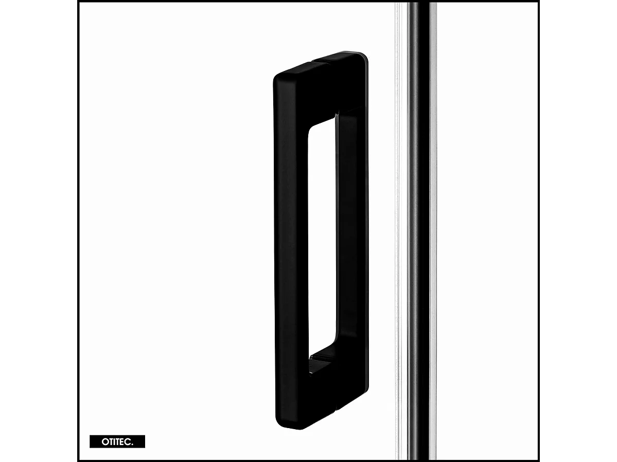 Porte de Douche avec Paroi Latérale (ouverture depuis l'angle) - 140 x 90 x 200 - NOIR MAT - PRIME - GAUCHE