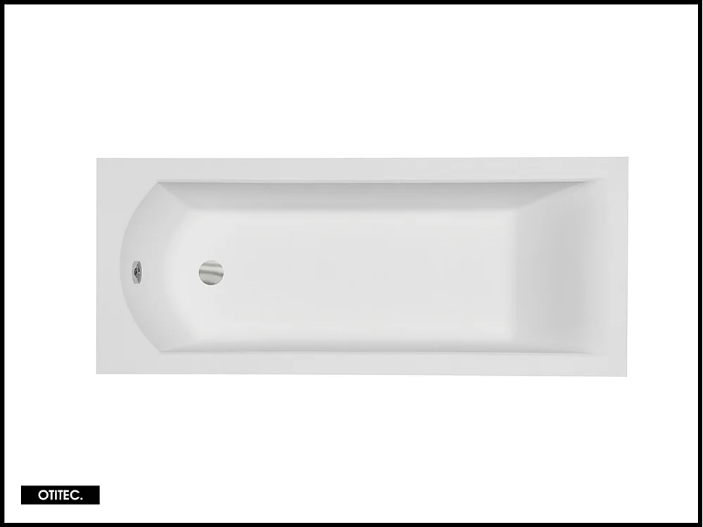 Baignoire Droite sans Tablier - 180 x 80 cm - SHEA SANS TABLIER - REPOSE-TÊTE OFFERT