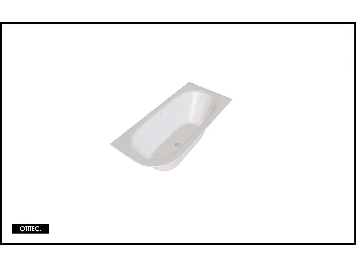 Baignoire Asymétrique sans Tablier - 170 x 75 cm - AVITA SANS TABLIER - DROITE - 1 REPOSE-TÊTE OFFERT