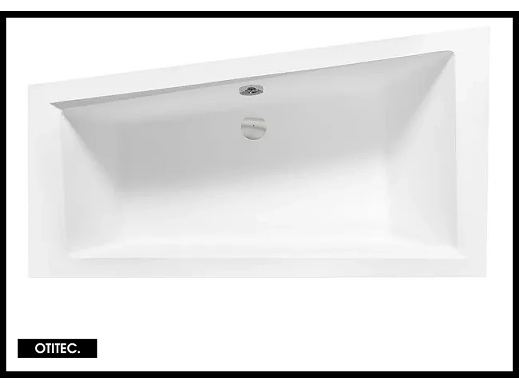 Baignoire Asymétrique sans Tablier - 150 x 85 cm - INTIMA SANS TABLIER - GAUCHE - avec Repose tête OFFERT