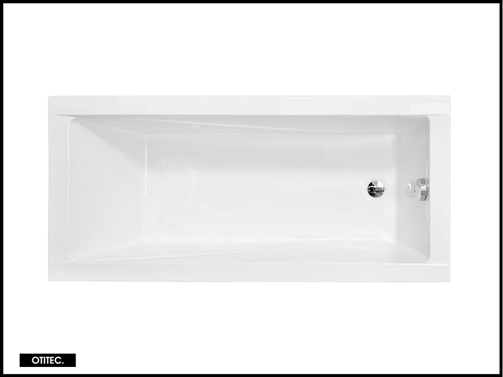 Baignoire Droite sans Tablier - 150 x 70 cm - MODERN SANS TABLIER - REPOSE-TÊTE OFFERT