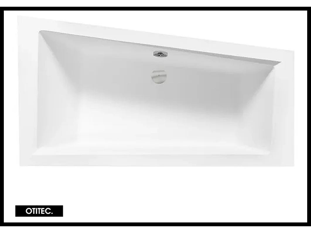 Baignoire Asymétrique sans Tablier - 150 x 85 cm - INTIMA SANS TABLIER - DROITE - avec Repose tête OFFERT