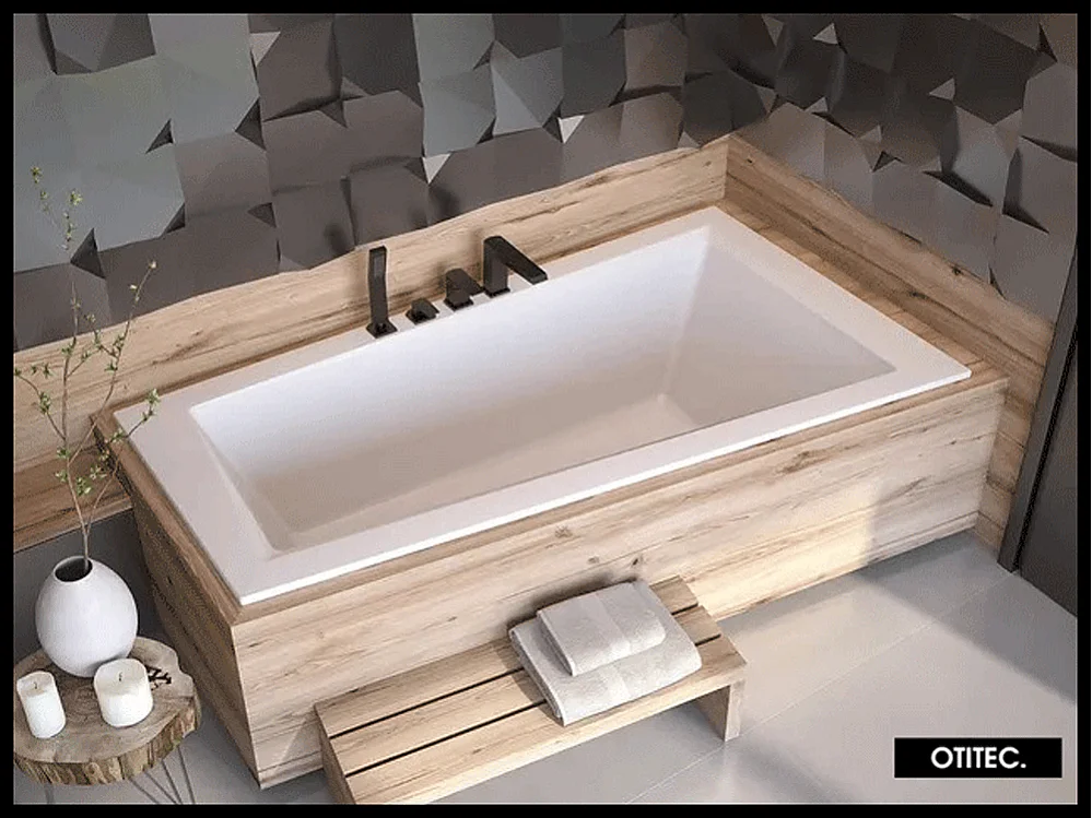 Baignoire Asymétrique sans Tablier - 150 x 85 cm - INTIMA SANS TABLIER - DROITE - avec Repose tête OFFERT