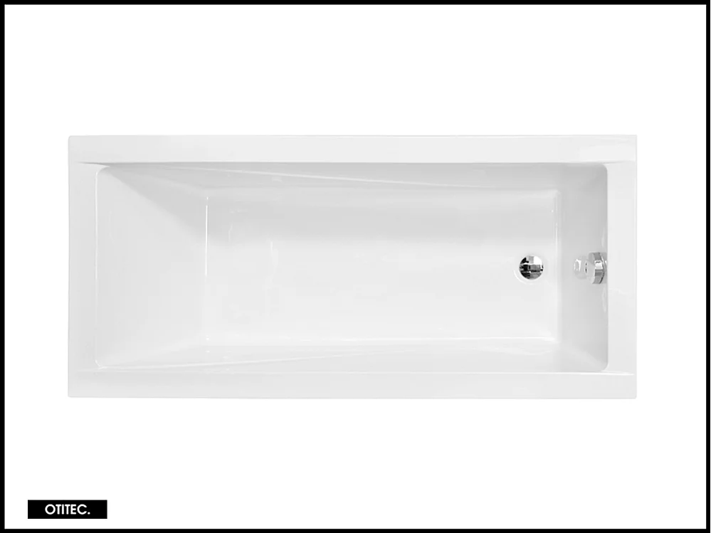Baignoire Droite sans Tablier - 170 x 70 cm - MODERN SANS TABLIER - REPOSE-TÊTE OFFERT